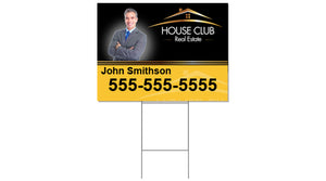 Real Estate Yard Sign & H-stake