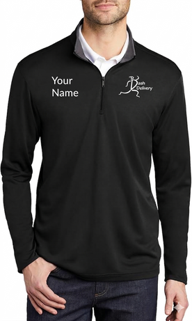 Dash - Custom Name Mens Long Sleeve Quarter Zip