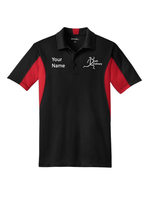 Dash - Custom Name Mens Color-Block Polo