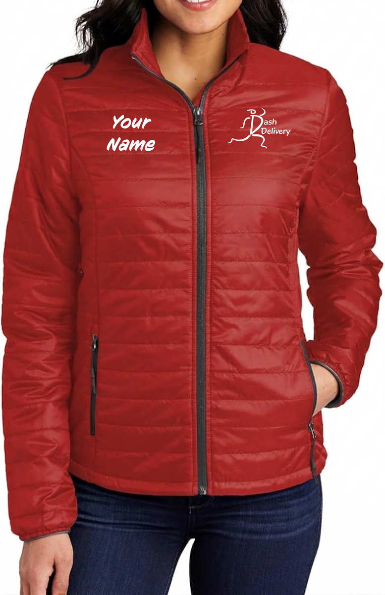 Dash - Custom Name Womens Puffy Jacket