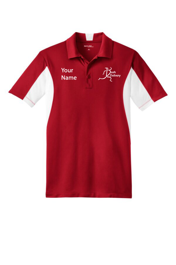 Dash - Custom Name Mens Color-Block Polo