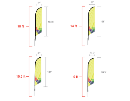 Angle Cut Feather Flag