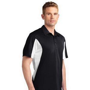 Men's black / white polo shirt